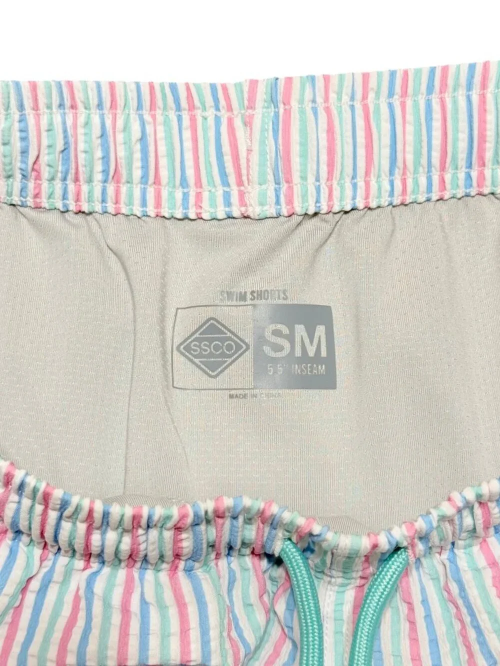 Southern Shirt Men's Seersucker Swimsuit with Liner Size Small